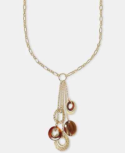 Style & Co Shaky Bead and Disc Pendant Necklace, Macy's Exclusive