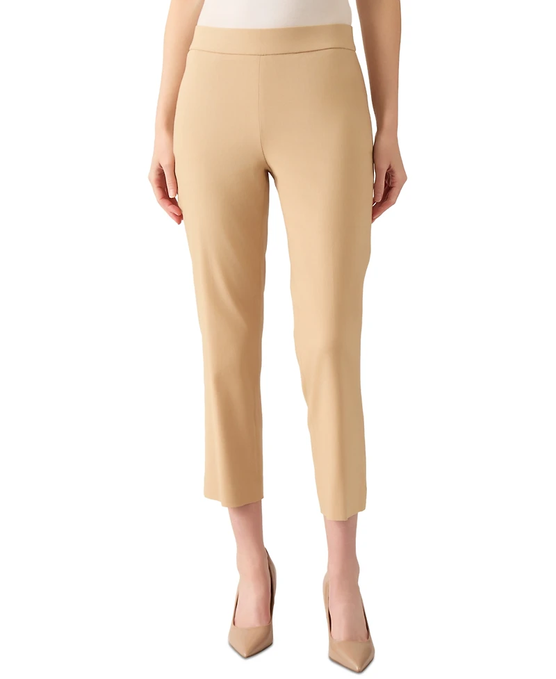 Kasper Women's Stretch Twill Pull-On Cropped Pants, Regular & Petite Sizes