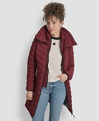 Dkny Women's Bibbed Packable Puffer Coat