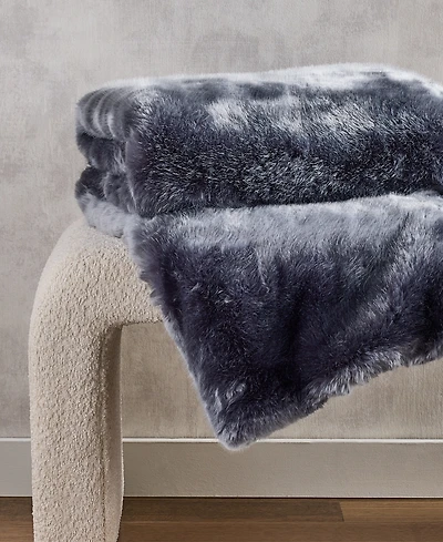 Hotel Collection Lynx Faux Fur Throw, 50" x 60", Exclusively at Macy's