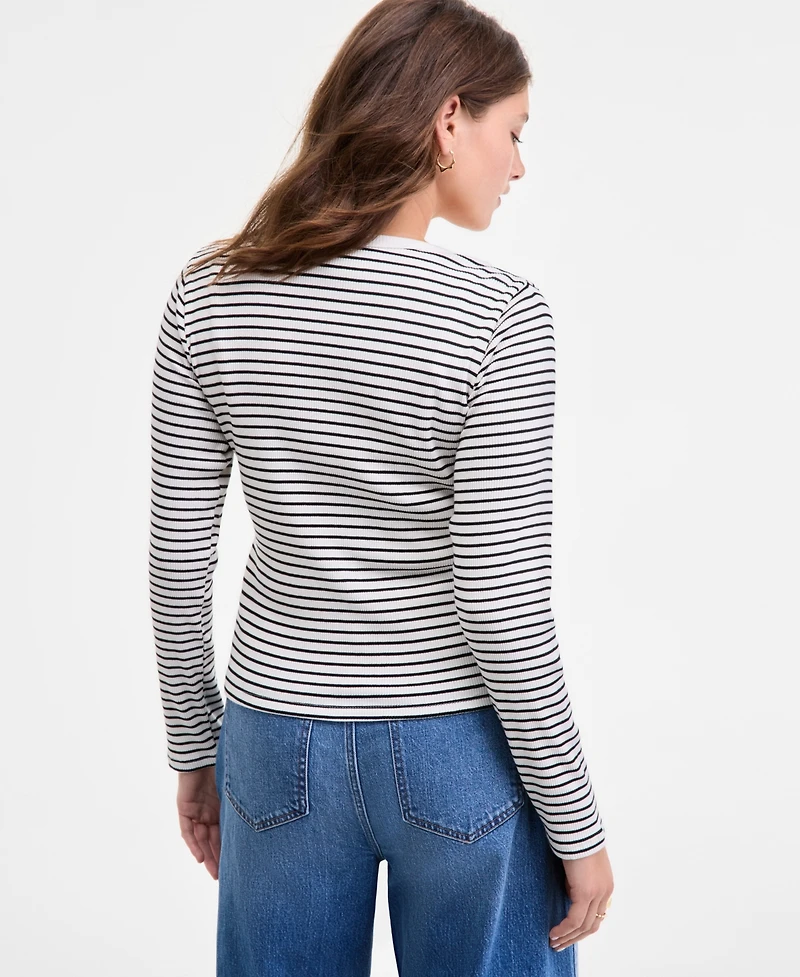On 34th Women's Ribbed Striped Cardigan, Macy's Exclusive