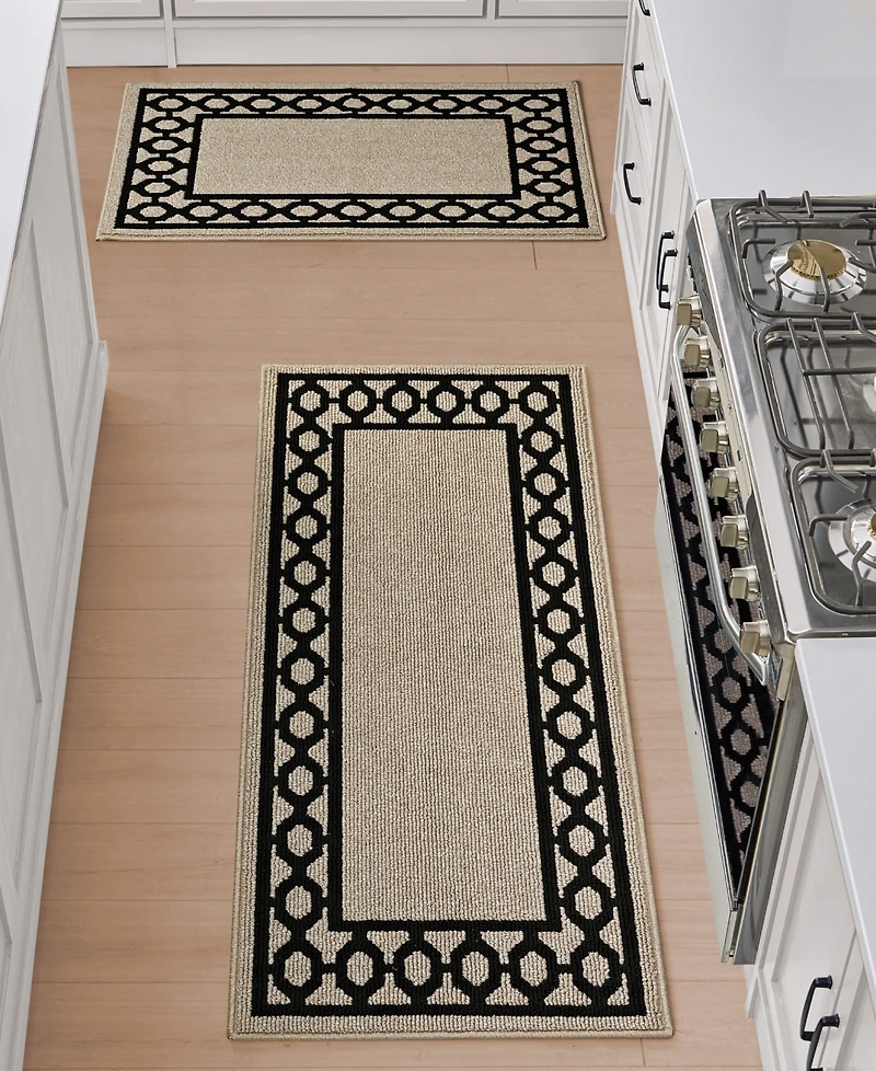 Jean Pierre New York Christine Trellis Border Tufted 2-Pc. Runner Set