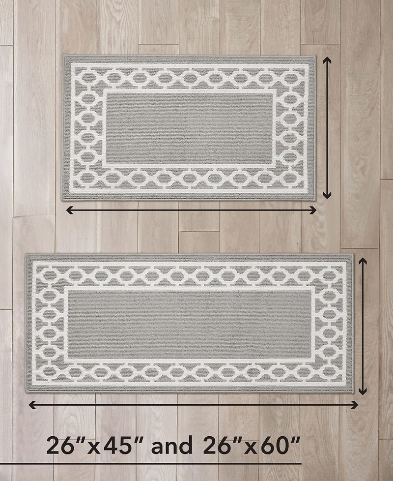 Jean Pierre New York Christine Trellis Border Tufted 2-Pc. Runner Set