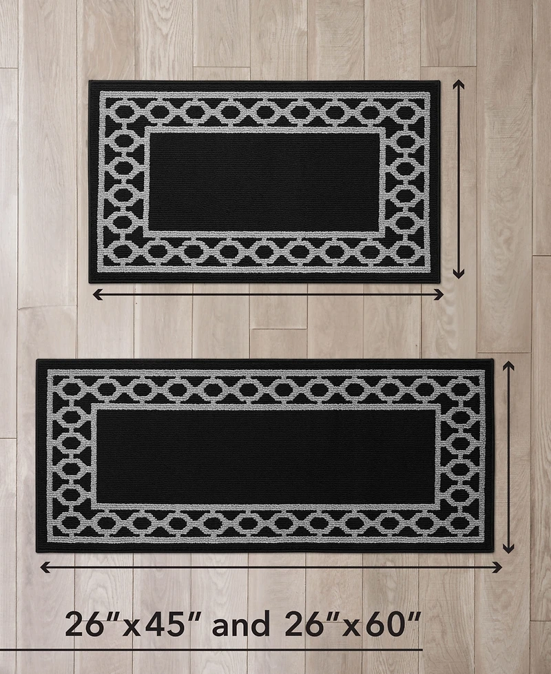 Jean Pierre New York Christine Trellis Border Tufted 2-Pc. Runner Set