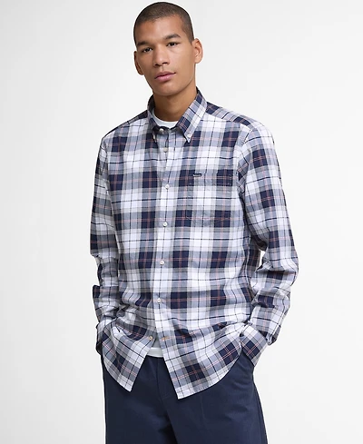 Barbour Men's Wetheram Tailored-Fit Tartan Button-Down Twill Shirt