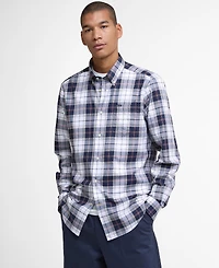 Barbour Men's Wetheram Tailored-Fit Tartan Button-Down Twill Shirt