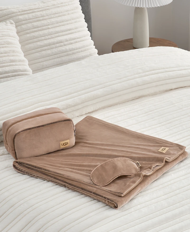Ugg Raegan 3-Pc. Throw, Eye Mask and Case Gift Set