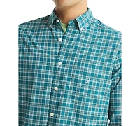 Nautica Men's Long Sleeve Plaid Button-Down Shirt