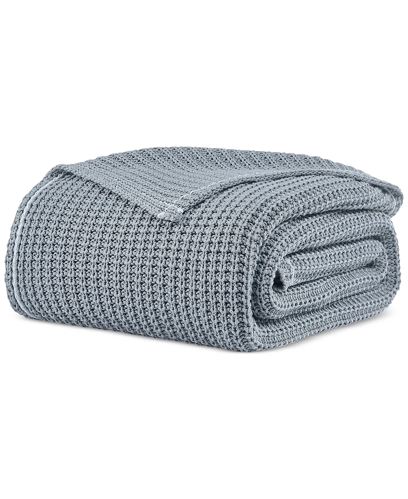 Ugg Luna Cotton Waffled Knit Throw Blanket, 50" x 70"