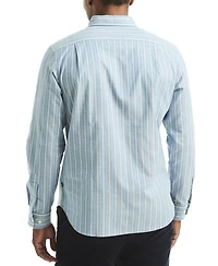 Nautica Men's Long Sleeve Striped Button-Down Shirt