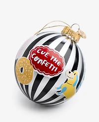 Macy's Thanksgiving Day Parade New York City Striped Glass Ball Ornament, Macy's Exclusive