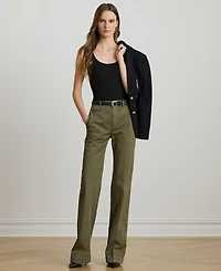 Lauren Ralph Women's Stretch Cotton Chino Flare Pants