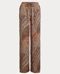 Lauren Ralph Women's Paisley Crepe Wide-Leg Pants