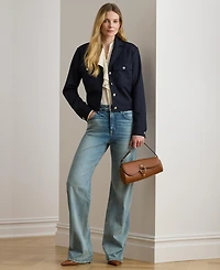 Lauren Ralph Women's Cropped Wool-Blend Twill Jacket