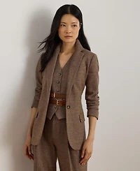 Lauren Ralph Women's Glen Plaid Cotton-Blend Blazer