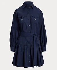 Lauren Ralph Women's Buckle-Trim Cotton-Blend Dress