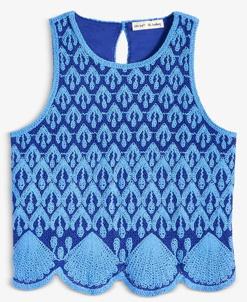 Women's Crocheted Sleeveless Top, Macy's Exclusive - On 34th | Alix Friedberg Capsule Collection