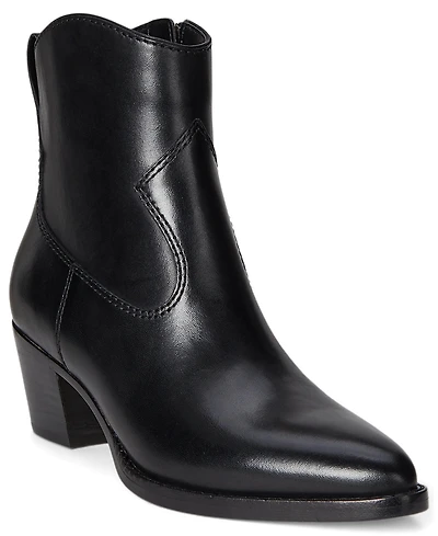 Lauren Ralph Women's Harpher Burnished Leather Booties