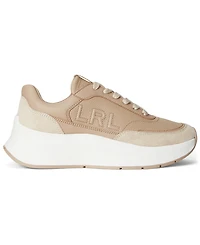 Lauren Ralph Women's Franky Tumbled Leather Sneaker