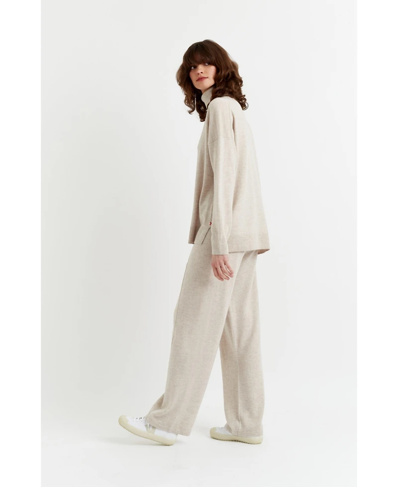 Chinti & Parker Women's Relaxed Roll Neck Wool Cashmere Sweater