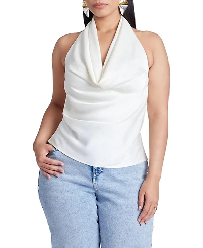 Eloquii Women's Satin Halter Top