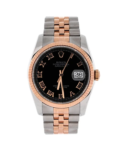 Pre-Owned Rolex Oyster Perpetual Datejust Automatic Watch in Stainless Steel and Rose Gold 36mm