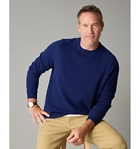 LuxLined Men's Itch-Free Merino Wool Crewneck Sweater with Soft Inner Lining