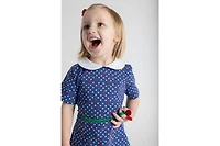 Florence Eiseman Big Girls Polka Dot Cherry Printed Knit Dress