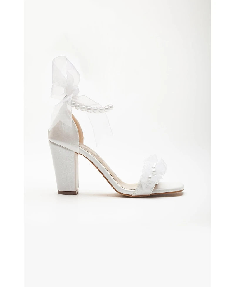 Forever & Always Shoes Krystal Lace Bridal Sandals with Pearls (Women)