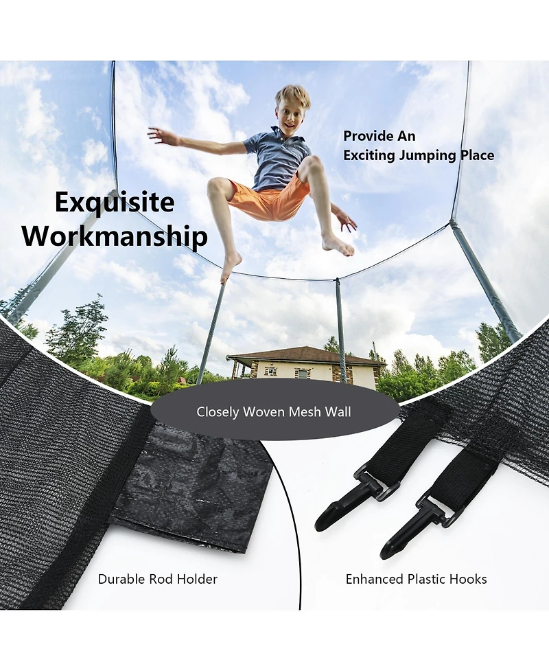 Mecale Trampoline Safety Replacement Protection Enclosure Net
