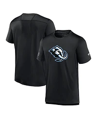 Fanatics Men's Black Utah Mammoth Authentic Pro Rink T-Shirt