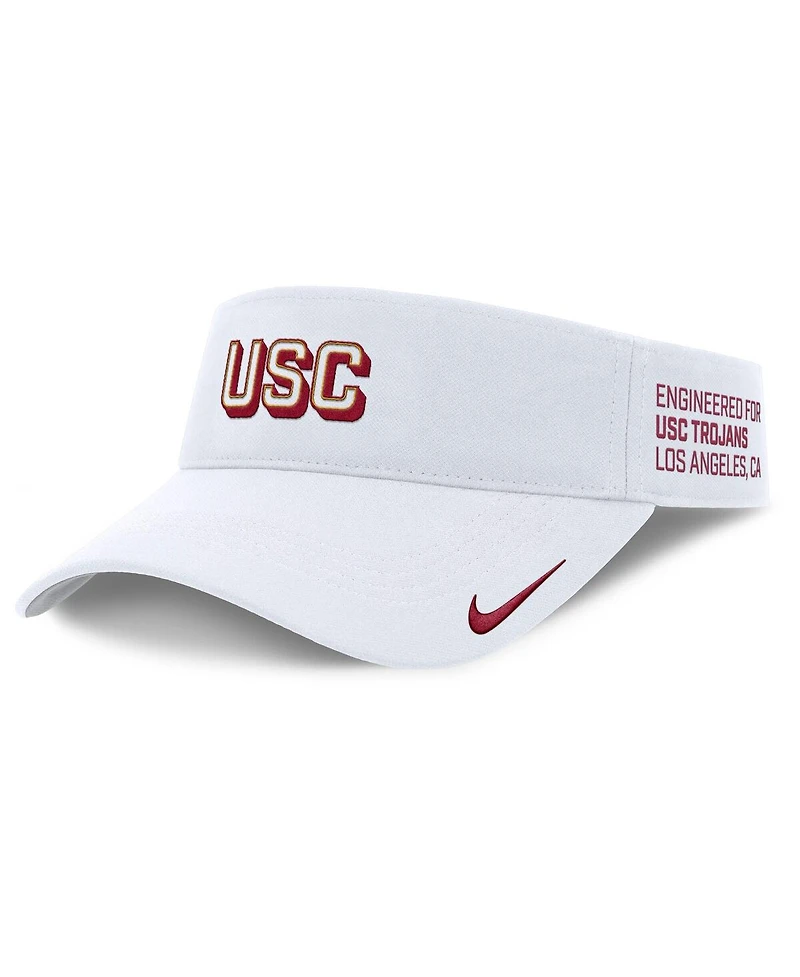 Nike Men's White Usc Trojans 2025 On-Field Gameday Performance Ace Adjustable Visor Hat