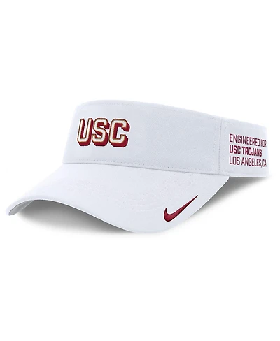 Nike Men's White Usc Trojans 2025 On-Field Gameday Performance Ace Adjustable Visor Hat