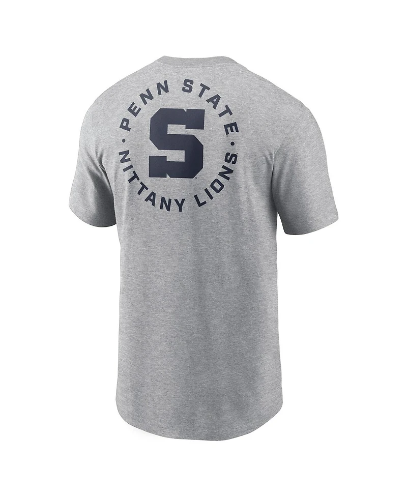 Nike Men's Heather Gray Penn State Nittany Lions Campus 2-Hit T-Shirt