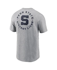 Nike Men's Heather Gray Penn State Nittany Lions Campus 2-Hit T-Shirt