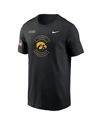 Nike Men's Black Iowa Hawkeyes 2025 Military Appreciation Performance T-Shirt