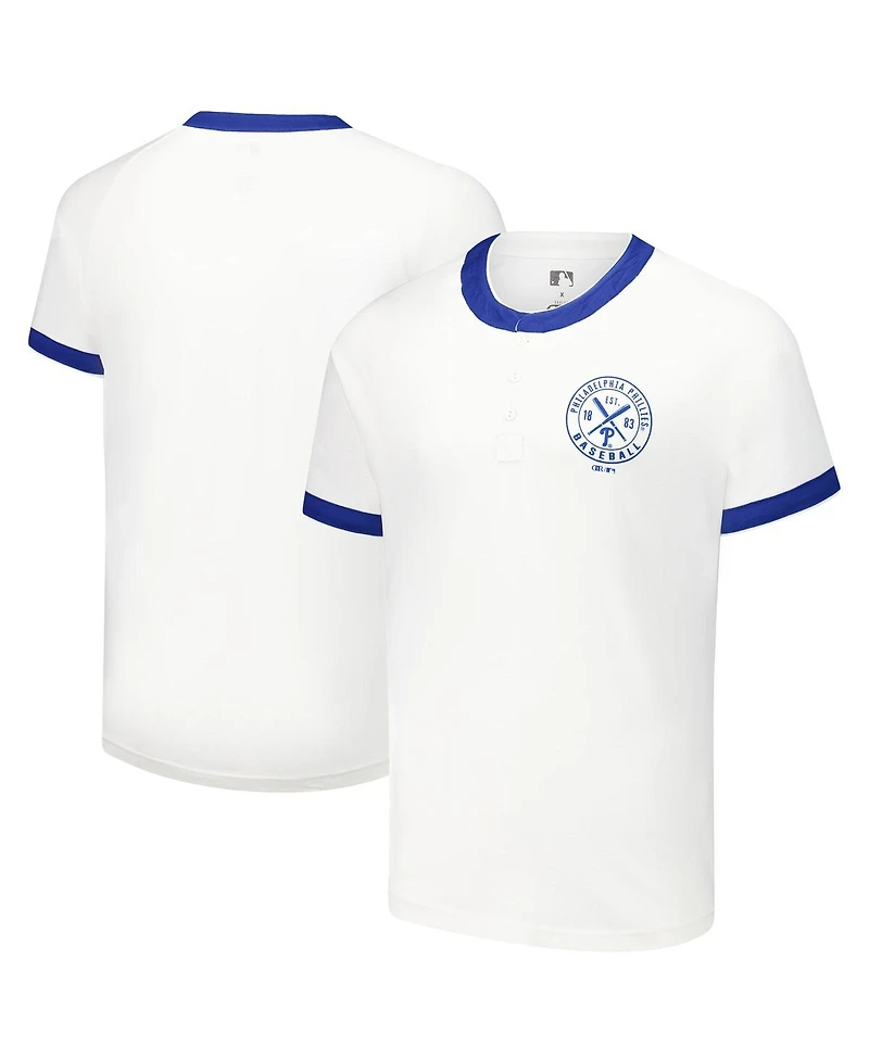 Darius Rucker Collection by Fanatics Men's White Philadelphia Phillies Henley Raglan T-Shirt
