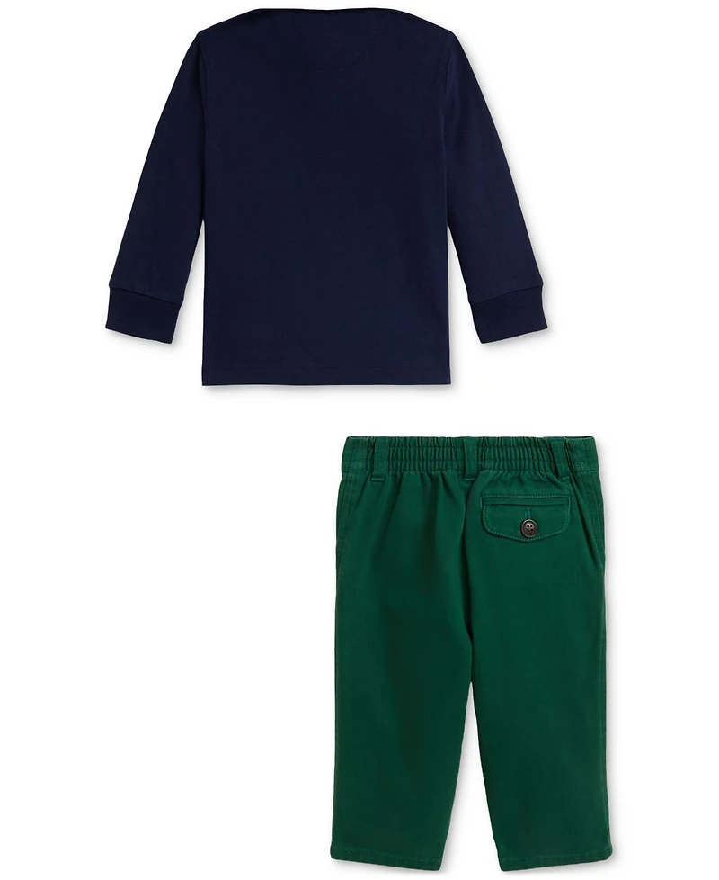 Polo Ralph Lauren Baby Boys Rugby Shirt & Chino Pant Set