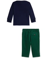 Polo Ralph Lauren Baby Boys Rugby Shirt & Chino Pant Set