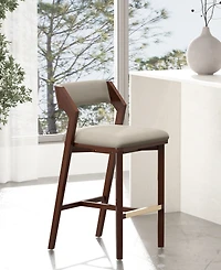 Manhattan Comfort Patricia 39.2" Velvet Upholstered Barstool