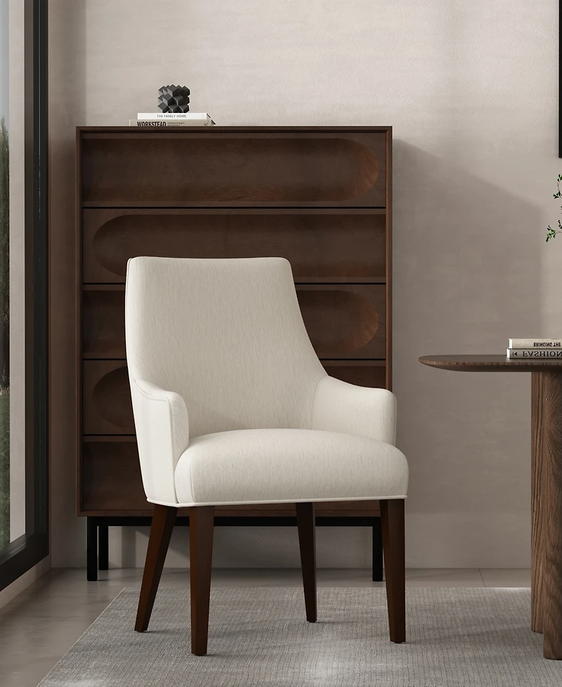 Manhattan Comfort Beever Chenille Upholstered Dining Armchair