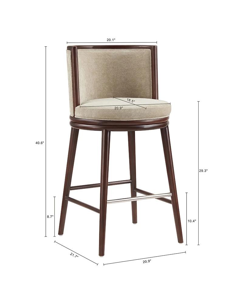 Manhattan Comfort Evalyn 40" Upholstered Barstool
