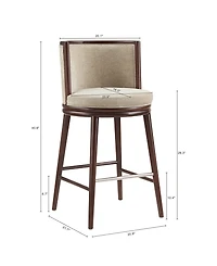 Manhattan Comfort Evalyn 40" Upholstered Barstool