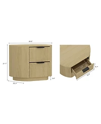 Manhattan Comfort Olivia 26.5" 2-Drawer Nightstand