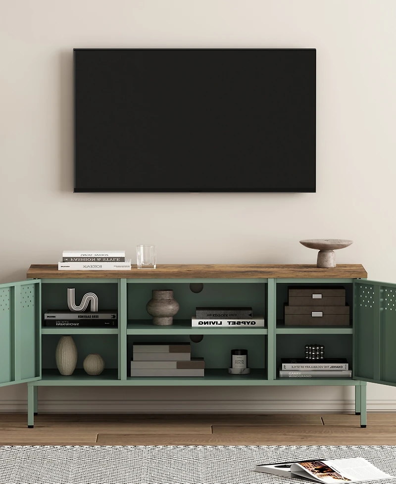 Manhattan Comfort Landen 47.3" 6-Shelf Tv Stand Fits TVs up to 40"