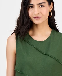 Robbie Bee Women's Crewneck Sleeveless Midi Dress