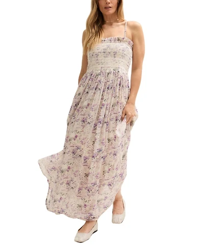 Lily and Lionel London Women's Annie Smocked Print Maxi Dress