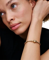 Pandora 14k Gold or Rose-Gold-Plated Barrel Clasp Snake Chain Bracelet