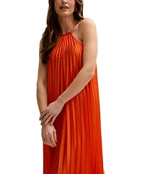 Lily and Lionel London Women's Philomena Halter Neck Pleated Maxi Dress