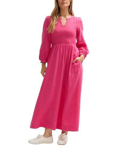 Lily and Lionel London Women's Paulina Shirred Bodice Maxi Dress